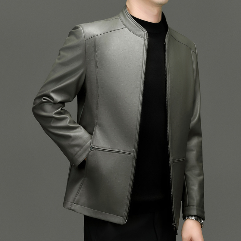 áo da cừu cổ đứng