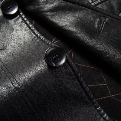 Áo khoác da cừu cao cấp AKD039 SK20 đen