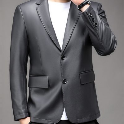 Áo blazer da cừu AKD041 đen
