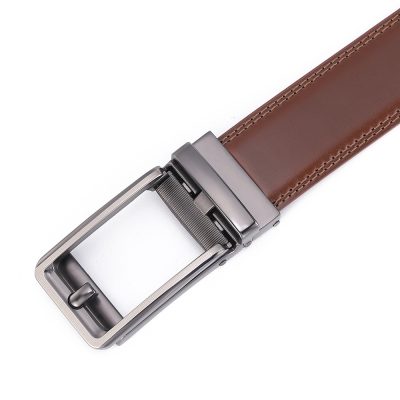 Dây Nịt Nam Da Bò Thật Khóa Hợp Kim Tự Động DND013 Cà phê R194-95