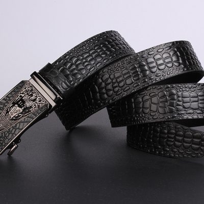 Dây lưng nam thời trang DND003 New-Black Half-Pattern