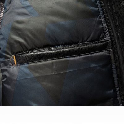 Áo da cừu thật nam AKD043 màu nâu