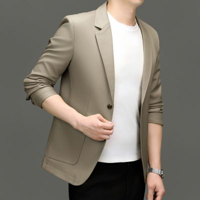 Áo vest nam da cừu AKD042 màu nâu