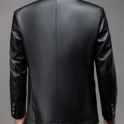 Áo blazer da cừu AKD041 đen