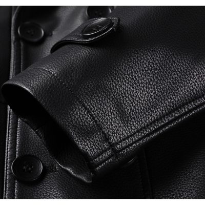 Áo vest da cừu thật AKD040 đen