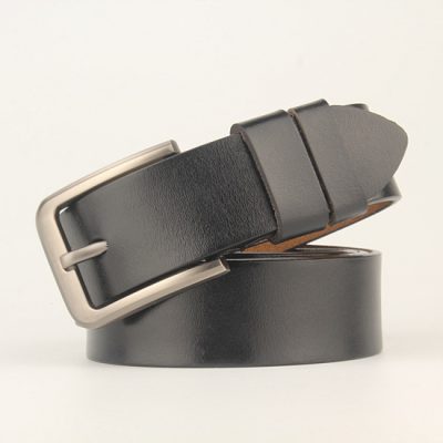 Thắt Lưng Da Cao Cấp Nam Khóa Cài DND014 Khóa Số 7 Màu Đen