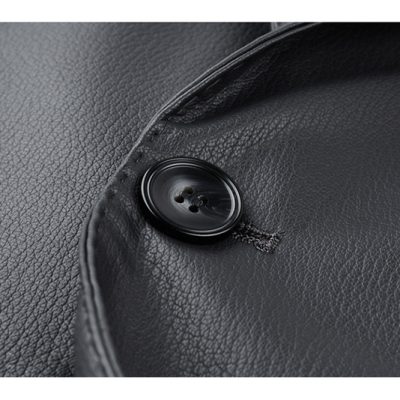 Áo vest da nam AKD053 đen