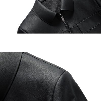 Áo da cừu cao cấp AKD049 đen