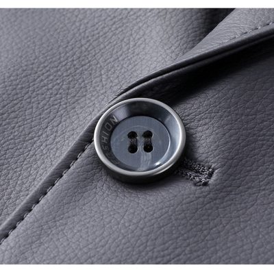 Áo blazer da cừu AKD041 đen