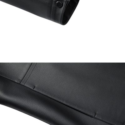 Áo da cừu cao cấp AKD049 đen