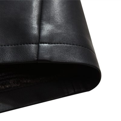 Áo khoác da cừu thật AKD038 đen