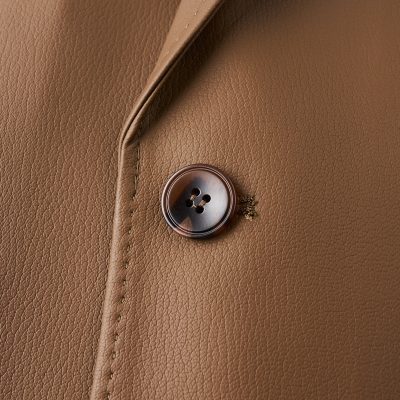 Áo vest nam da cừu AKD042 màu nâu