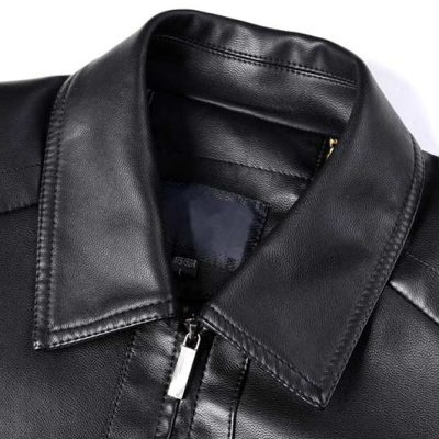 Áo khoác da đẹp AKD044 nâu sẫm dày