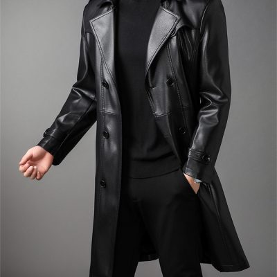 Áo vest da cừu thật AKD040 đen