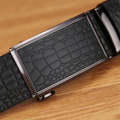 Dây lưng nam thời trang DND003 New-Black Half-Pattern