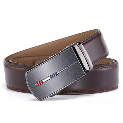 Dây Nịt Nam Da Bò Thật Khóa Hợp Kim Tự Động DND013 Cà phê R194-95