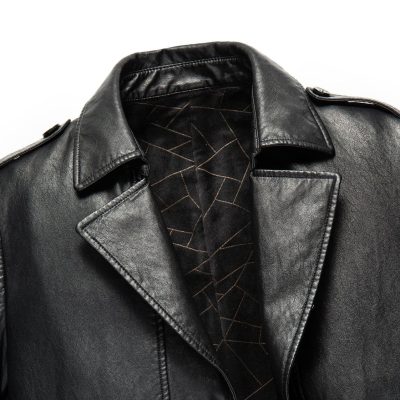 Áo khoác da cừu cao cấp AKD039 SK20 đen