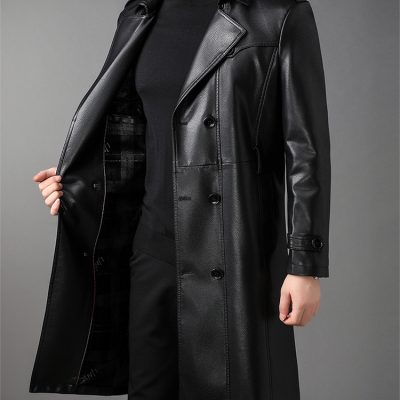 Áo vest da cừu thật AKD040 đen