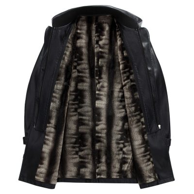 Áo da big size nam AKD047 đen