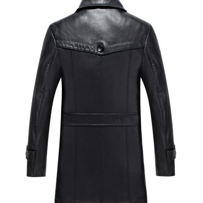 Áo da big size nam AKD047 đen