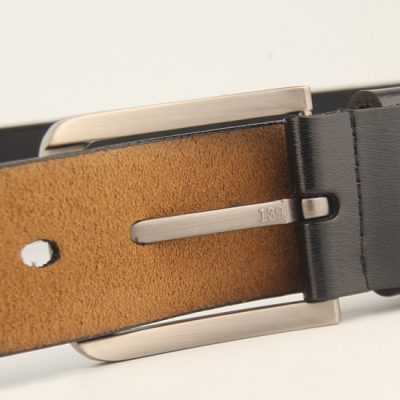 Dây Nịt Khóa Hợp Kim Nam Da Bò Thật Sang Trọng DND015 Khóa Số 7 Màu Đen