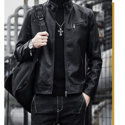 Áo Khoác Nam Da Cừu Thật 100% Phong Cách Năng Động Lịch Lãm BS3421AKD55 Đen