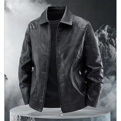 Áo Khoác Da Nam Năng Động, Nam Tính – Chất Da Cừu Thật Cao Cấp BS3423AKD57 Đen