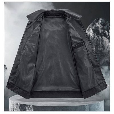 Áo Khoác Da Nam Năng Động, Nam Tính – Chất Da Cừu Thật Cao Cấp BS3423AKD57 Đen