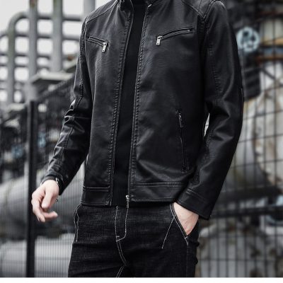 Áo Khoác Nam Da Cừu Thật 100% Phong Cách Năng Động Lịch Lãm BS3421AKD55 Đen