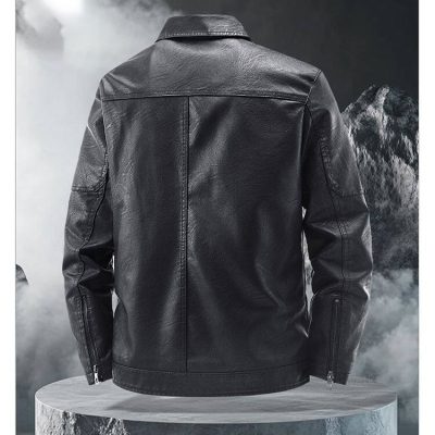 Áo Khoác Da Nam Năng Động, Nam Tính – Chất Da Cừu Thật Cao Cấp BS3423AKD57 Đen