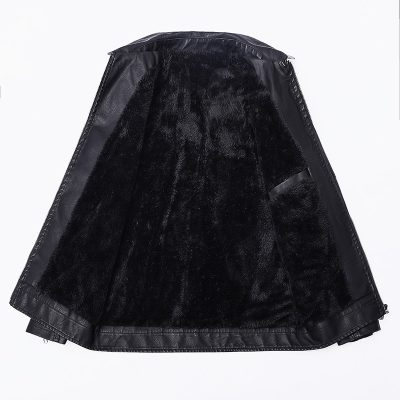 Áo Khoác Da Nam Công Sở Cao Cấp Trẻ Trung BS3422AKD56 Đen Có Lót Lông